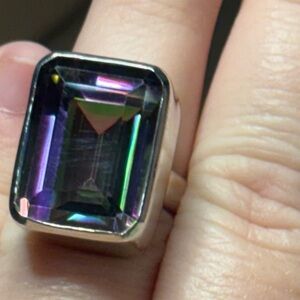 Mystic Topaz Sterling Silver Ring